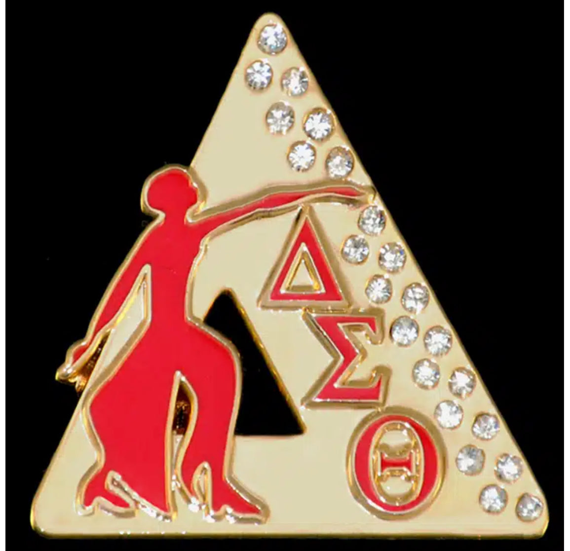DST Founding Jewels Lapel Pin Gold with Clear Stones