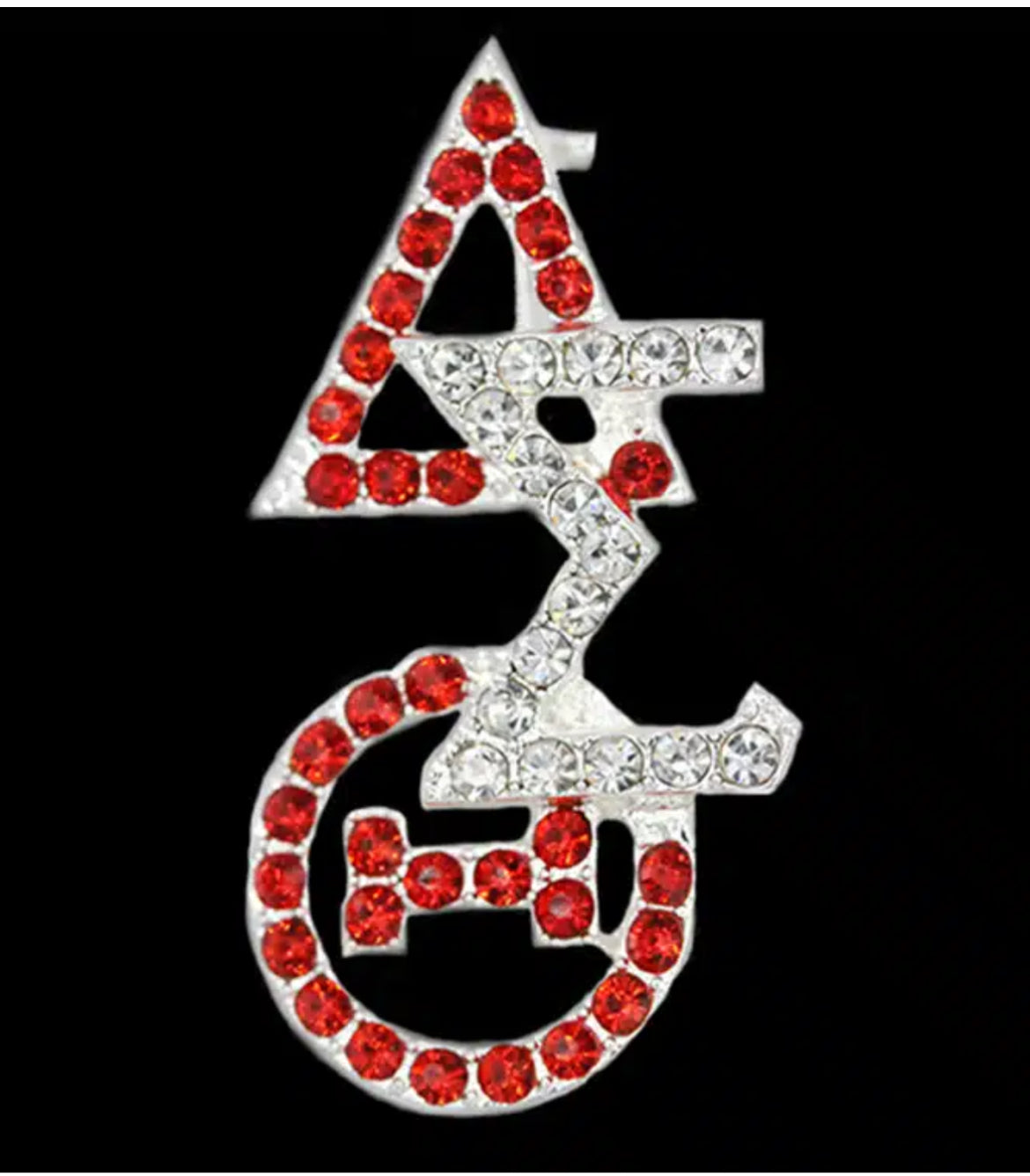 DST Crystal Overlap Letters Pin