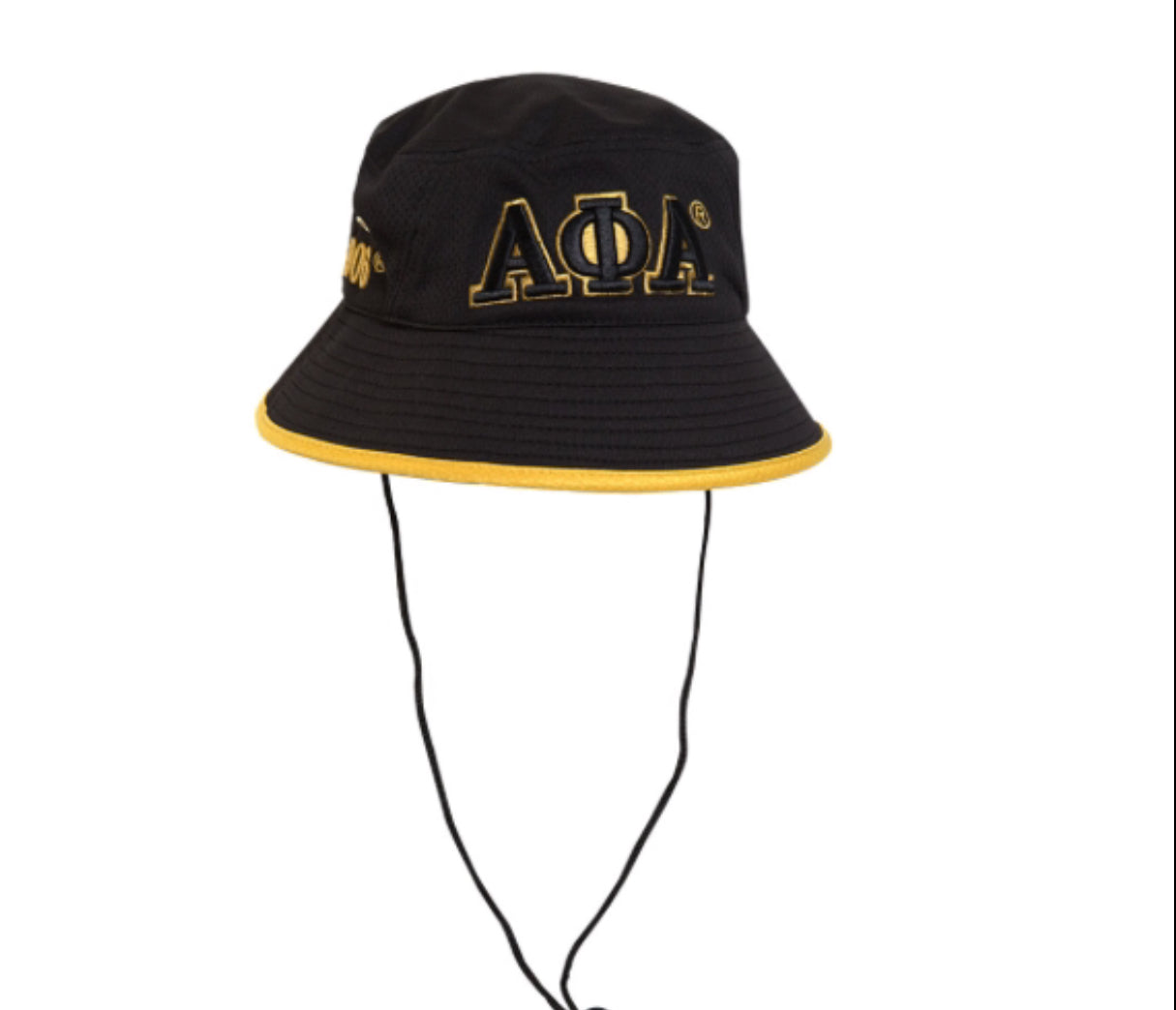 A Phi A Black and Gold Bucket Hat