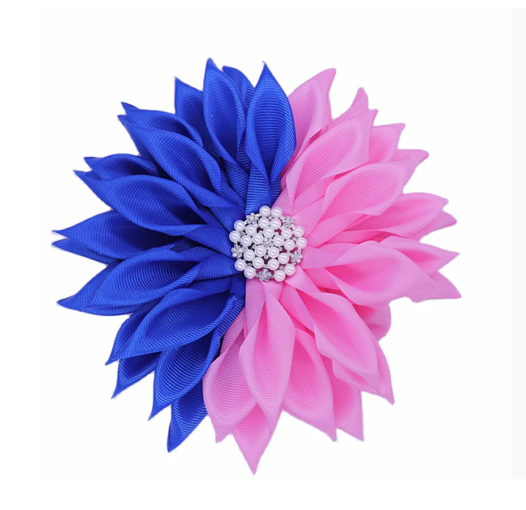 Jack and Jill Blue & Pink Ribbon Brooch