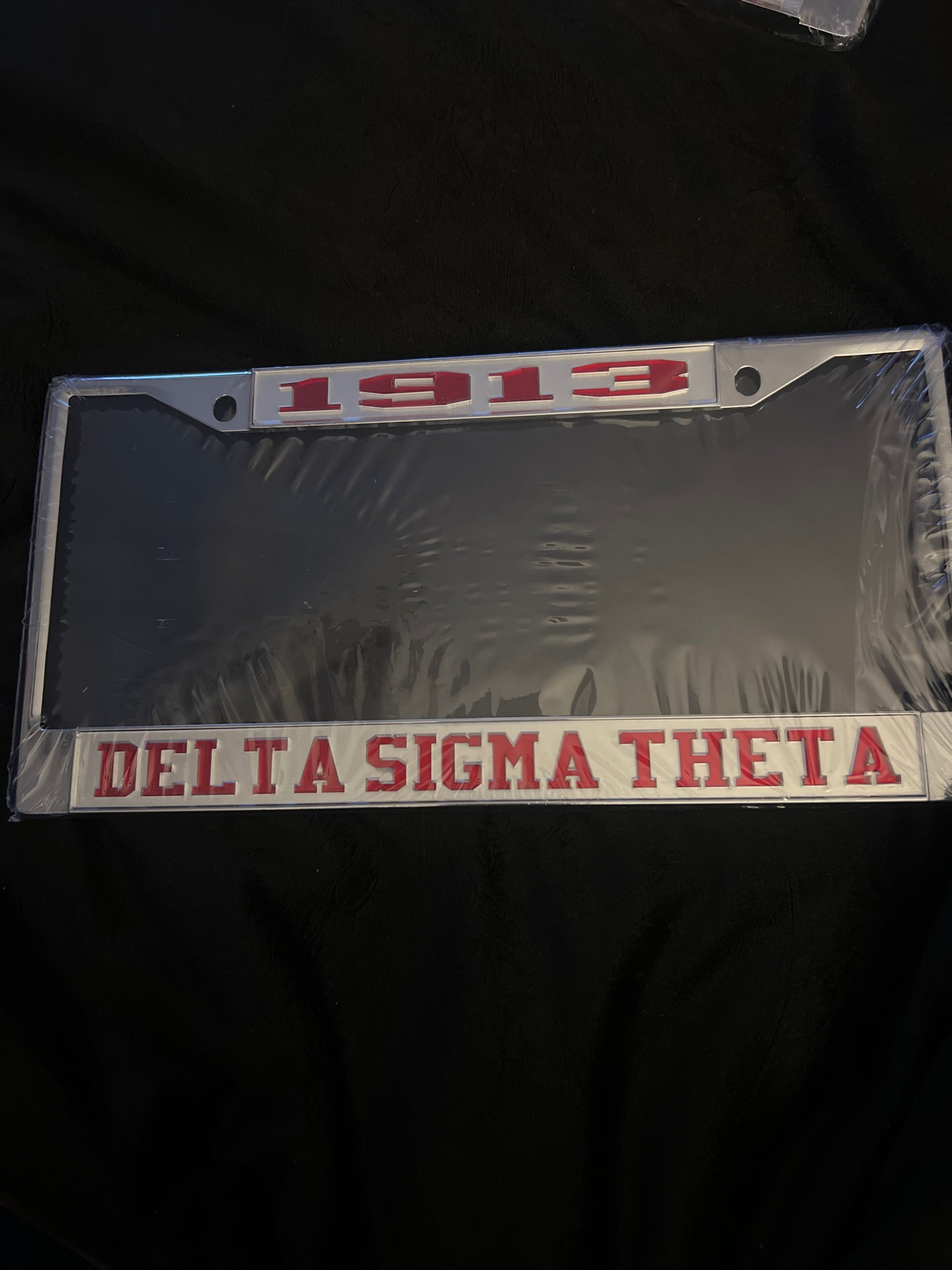 DST license Plate - Red 1913