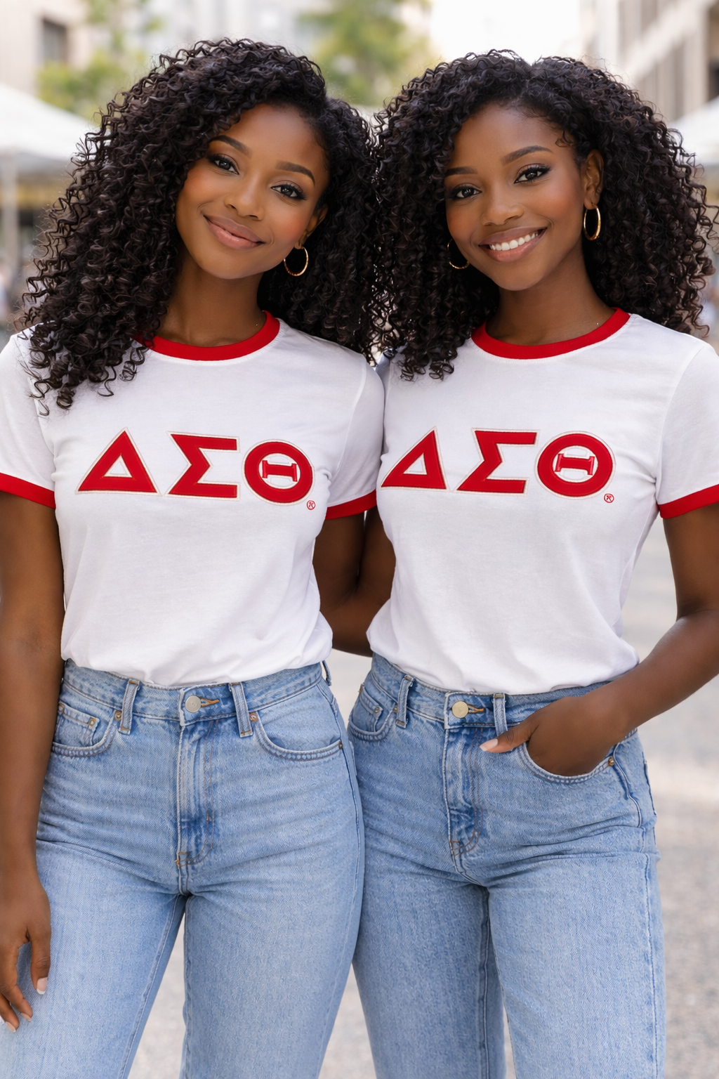 DST White Ringer Tee