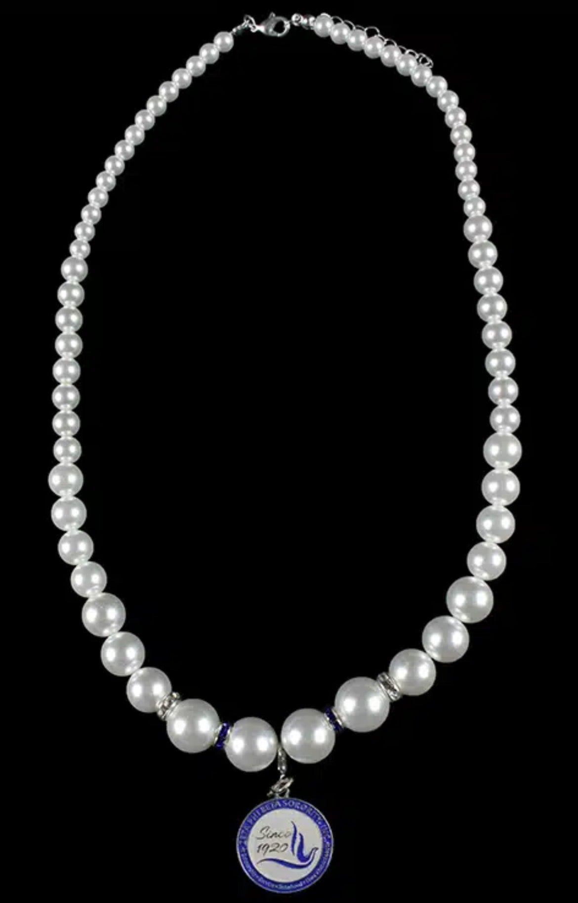 Zeta Pearl Necklace w/ Shield