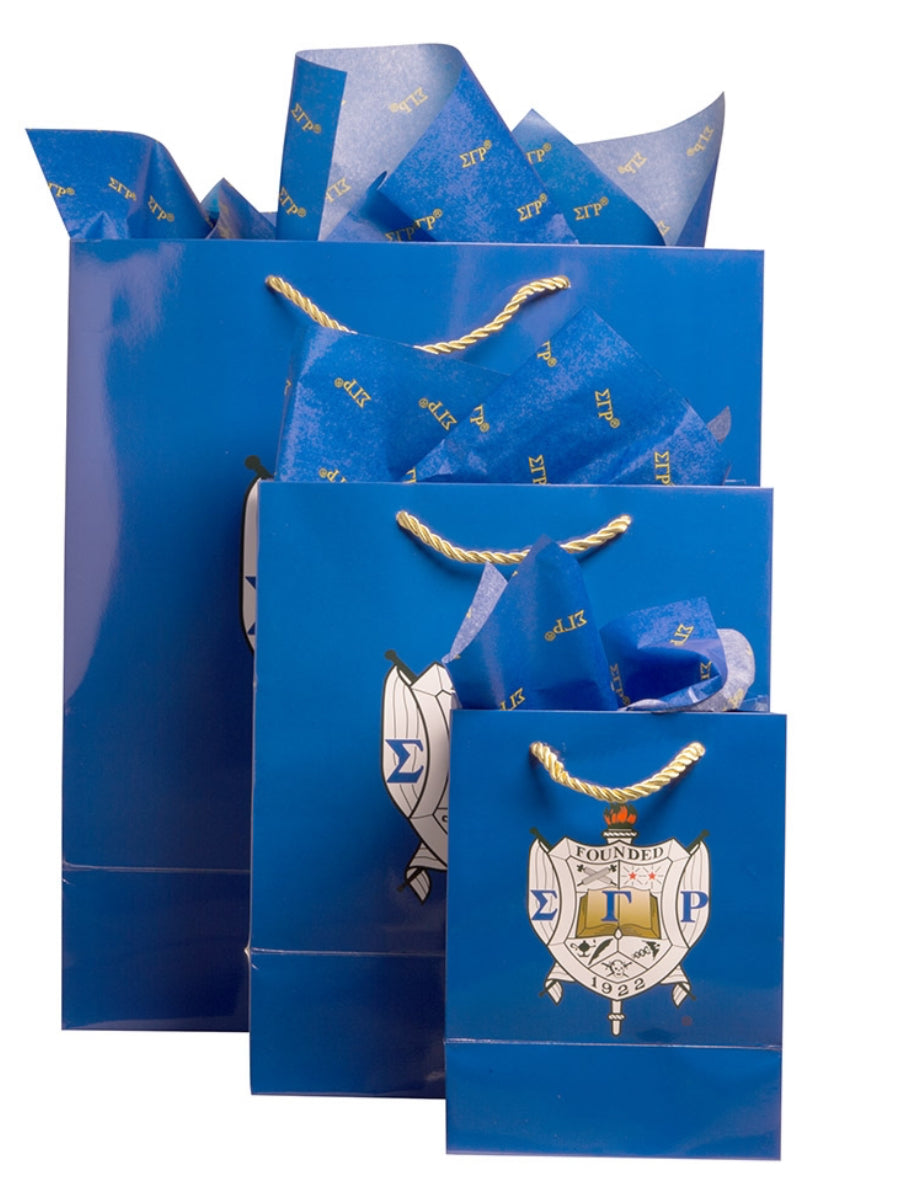 SGRho Blue & Gold Gift Bag Sets 3x