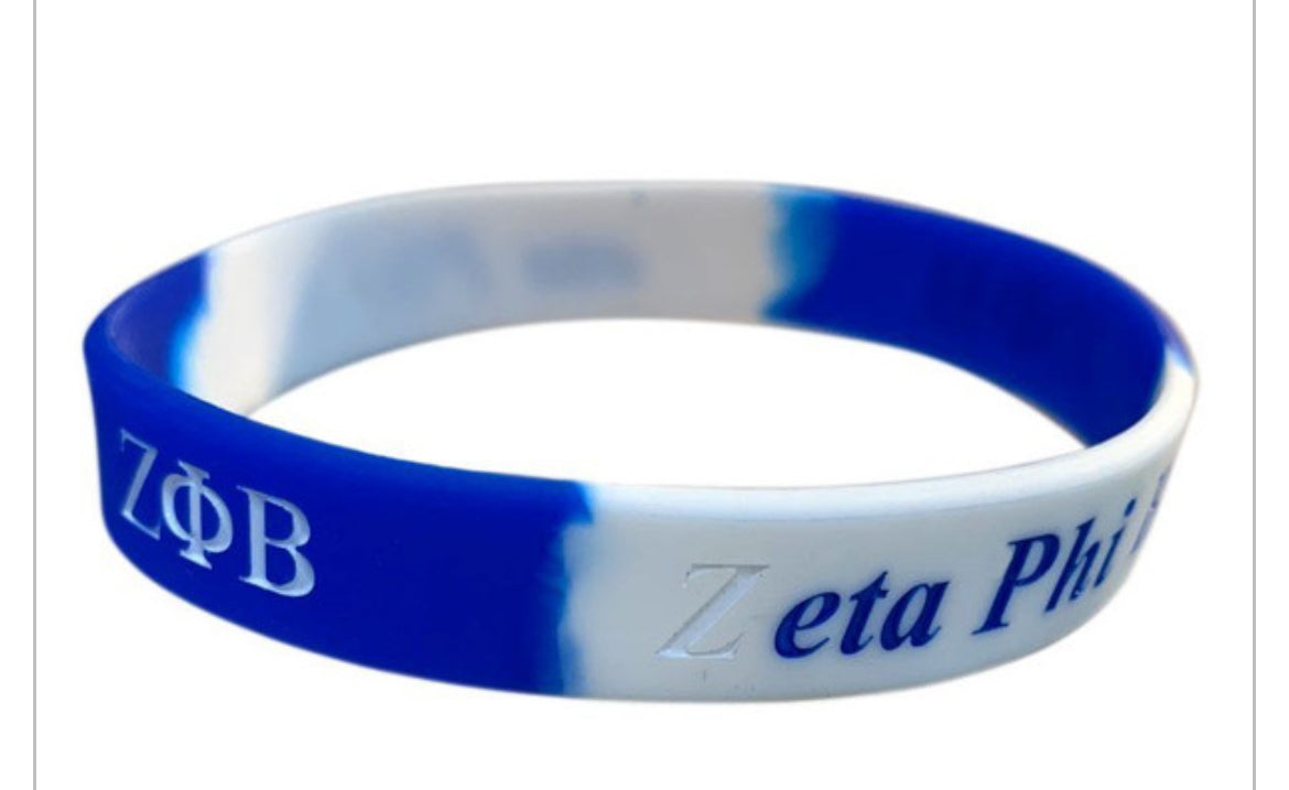 Zeta Phi Beta Silicone Bracelets
