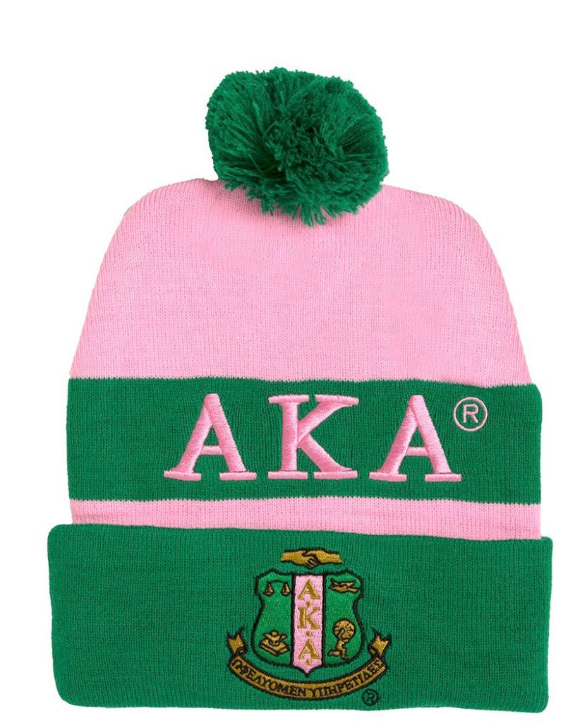 AKA Embroidered Knit Beanie