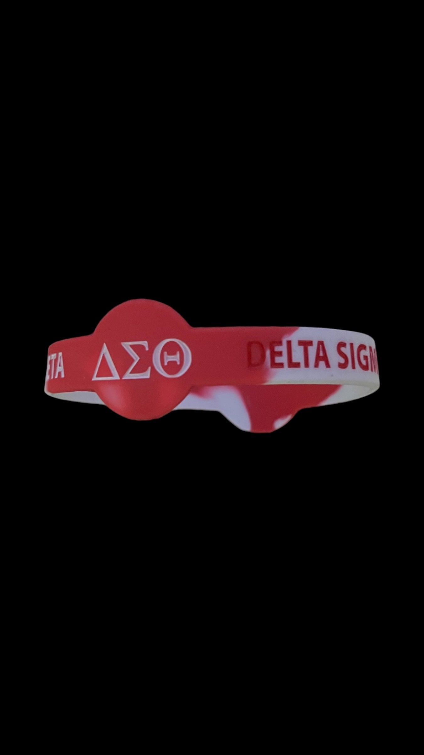 DST Silicone Watch Style Bracelet (Red & White)