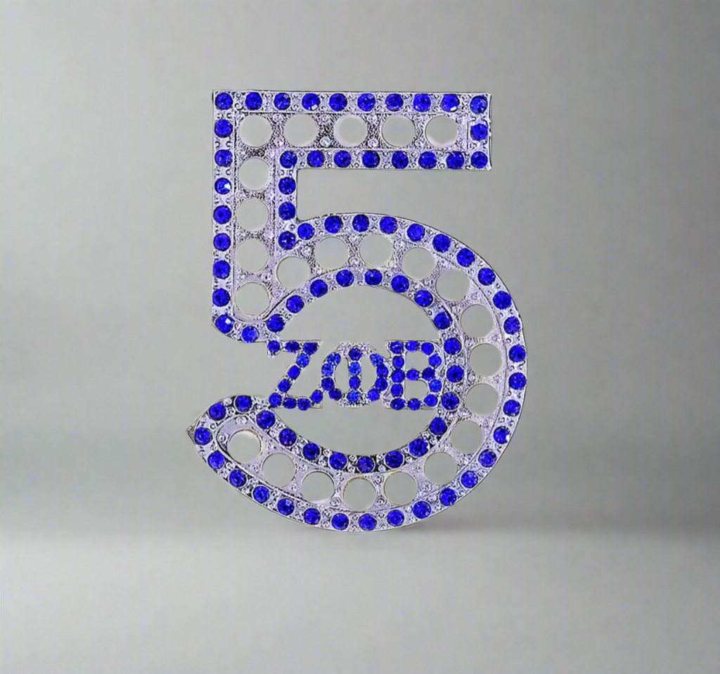 Zeta "5" Pearls Pin