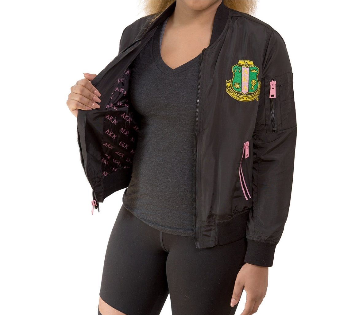 AKA Satin Bomber Jacket