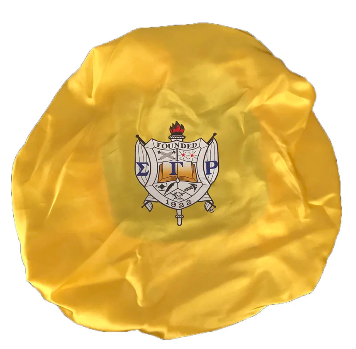 SGRho Gold Satin Hair Bonnet (One Size Fits All)