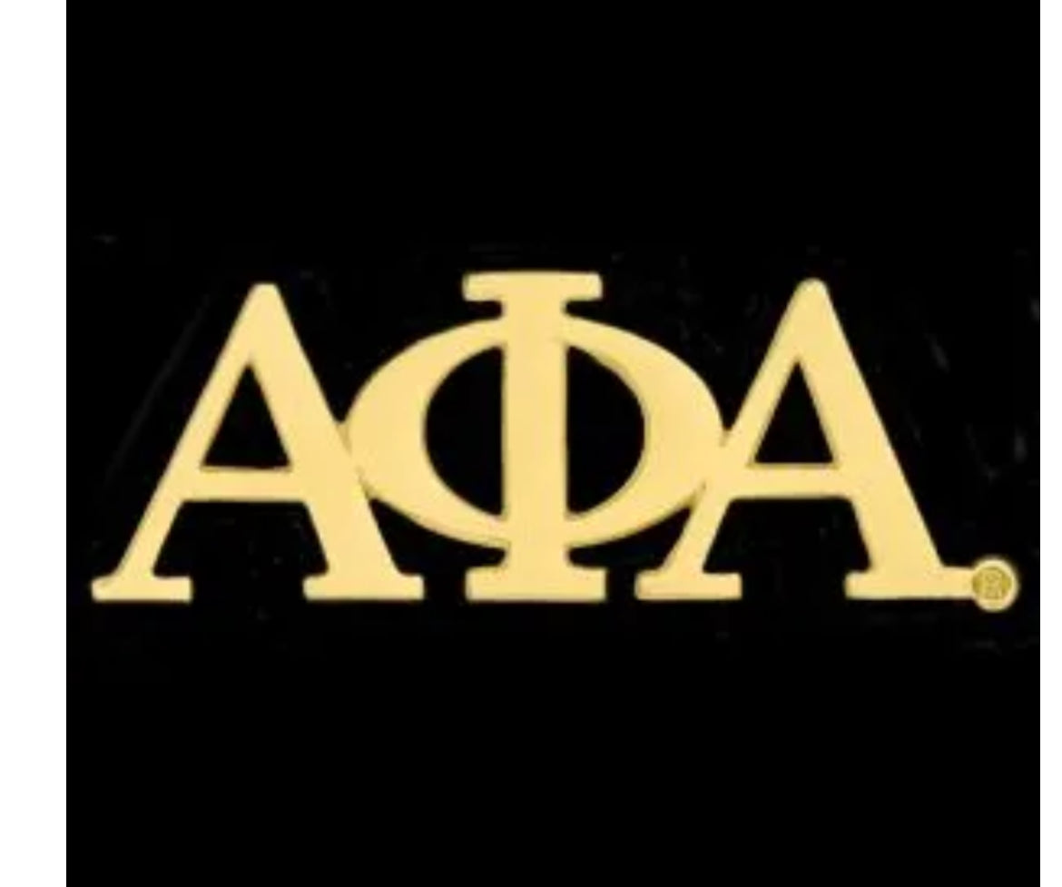A Phi A 1″ Gold Letters Lapel Pin