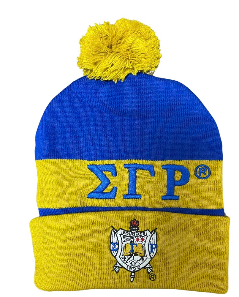 SGRho Embroidered Knit Beanie