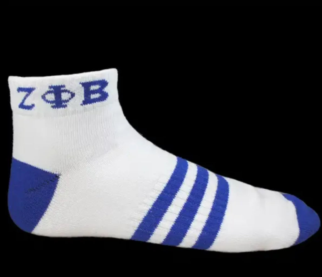 Zeta Low Cut Socks White/Blue