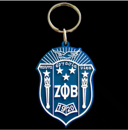 Zeta PVC Shield Keychain