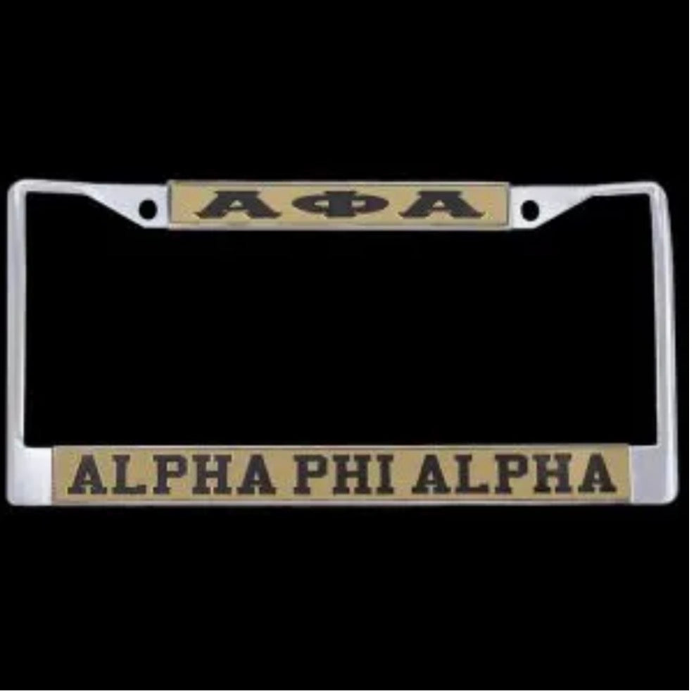 A Phi A License Plate w/ Blck Letters