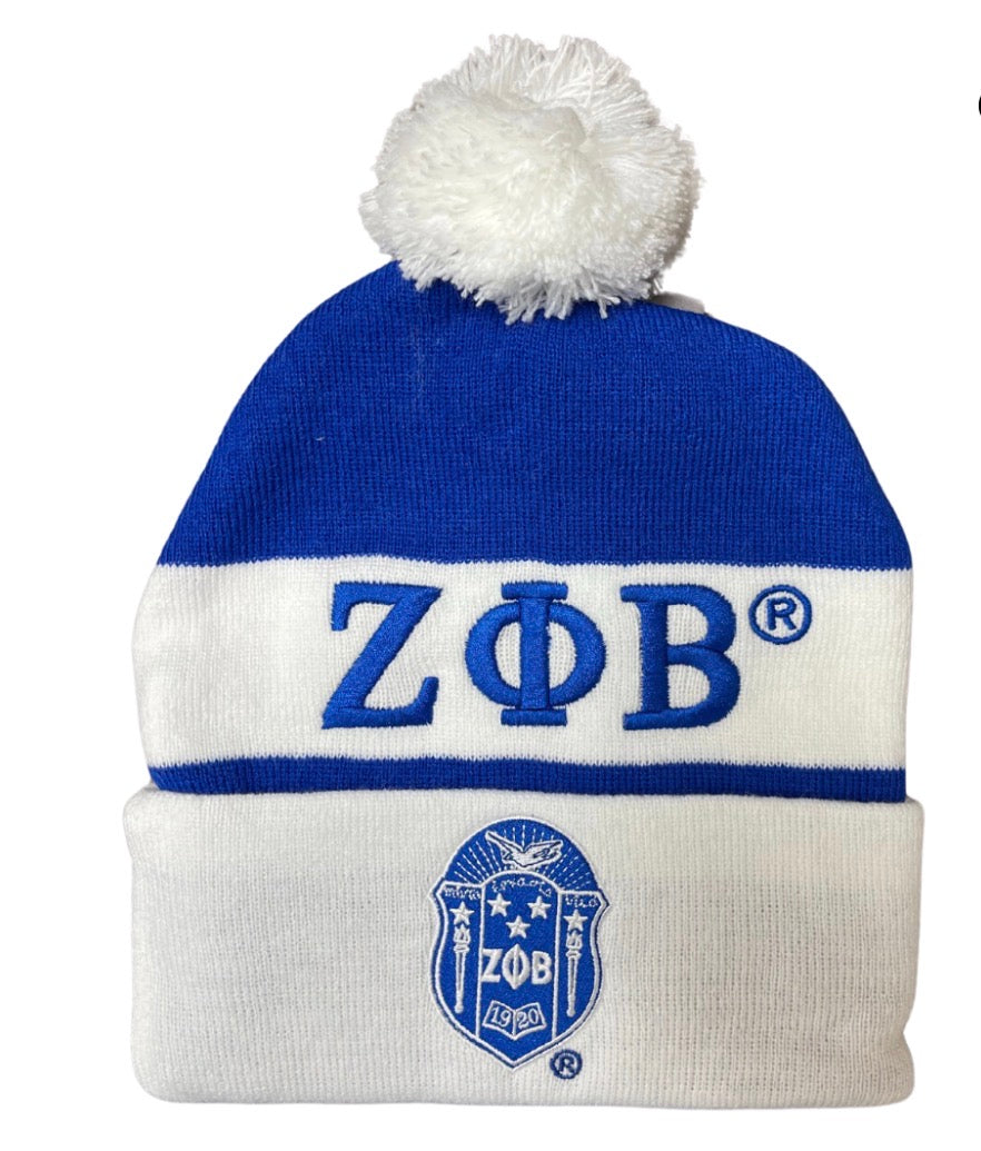 Zeta Embroidered Knit Beanie