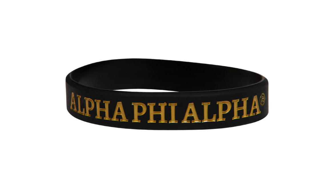A Phi A, Solid Silicone Wristband, Black