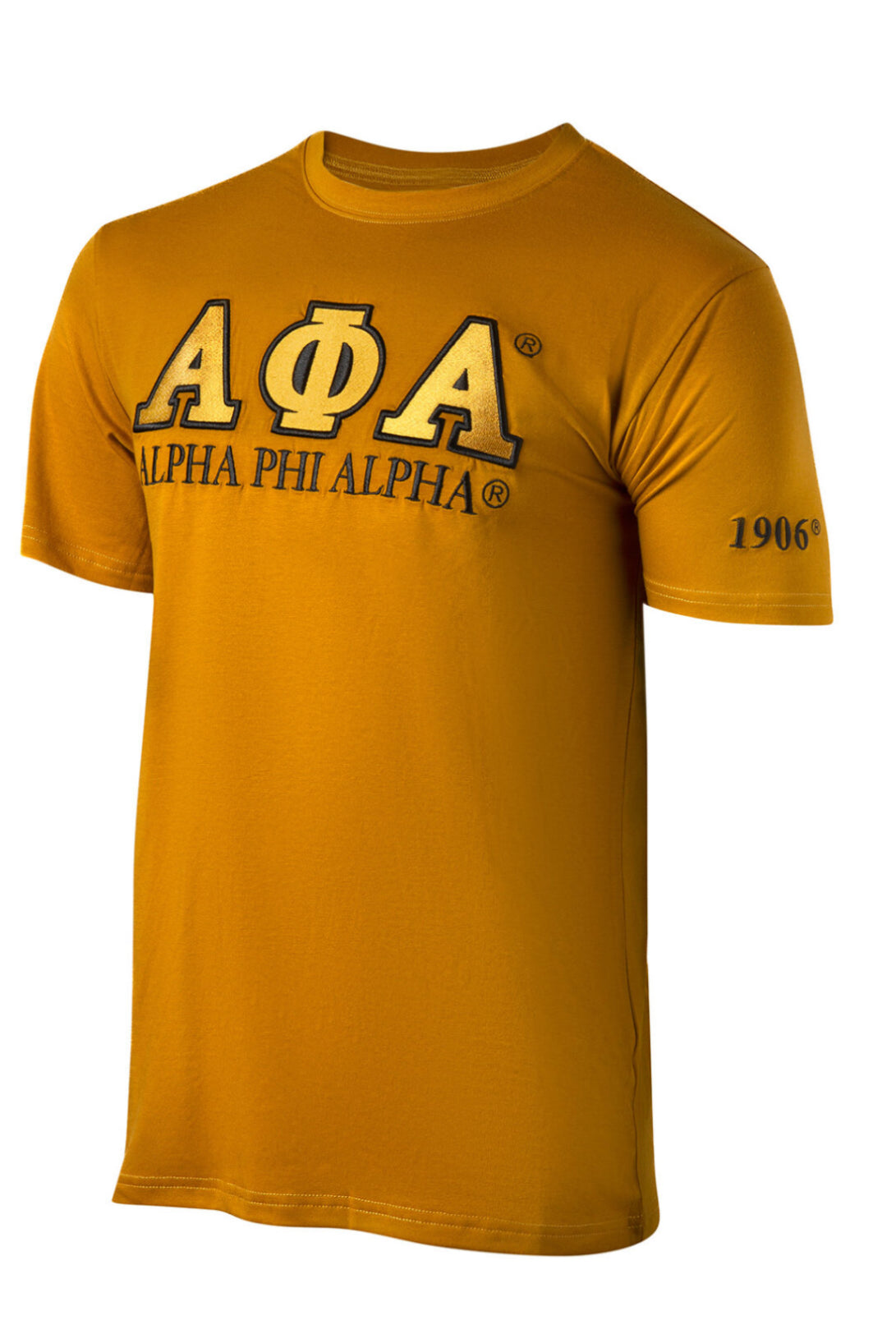 A Phi A Old Gold Embroidered Tee