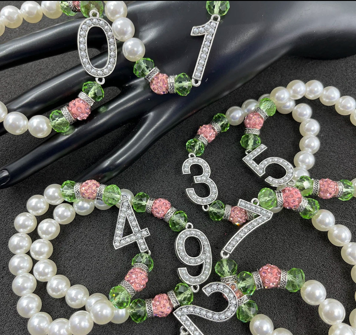 AKA numbered crossing charm bracelet 1-10