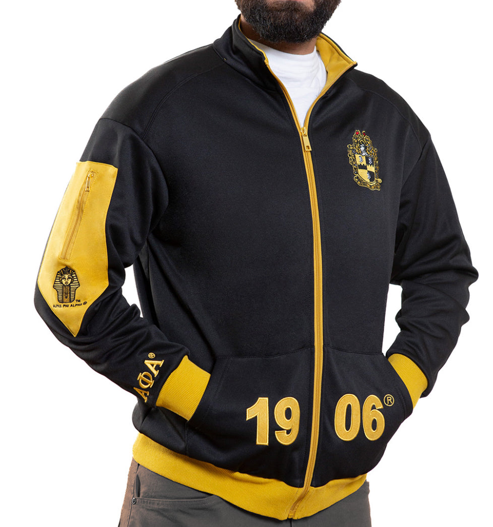 A Phi A Black and Gold Track Jacket